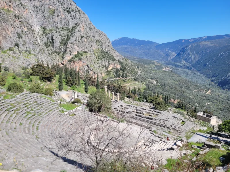 Delphes, Grèce — amphithéâtre antique
